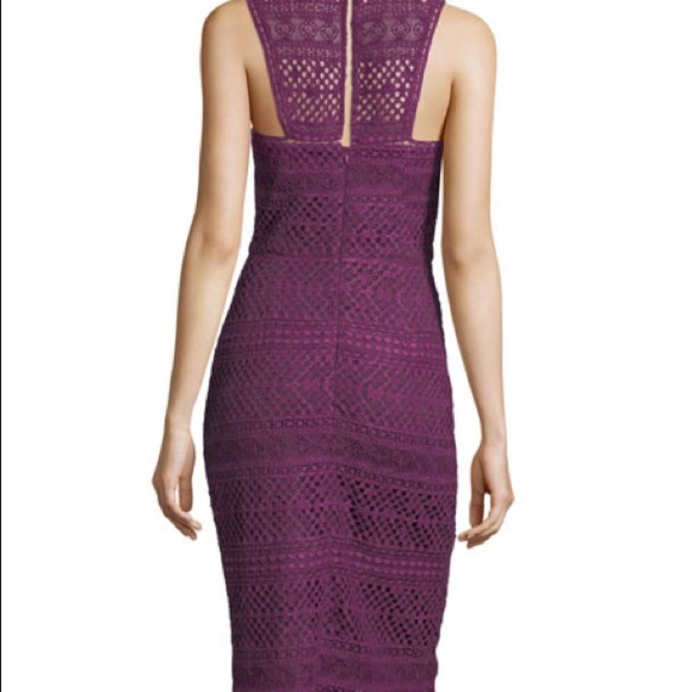 Trina Turk High Neck Lace Sheath Dress Plum 12 NWT - Picture 2 of 13